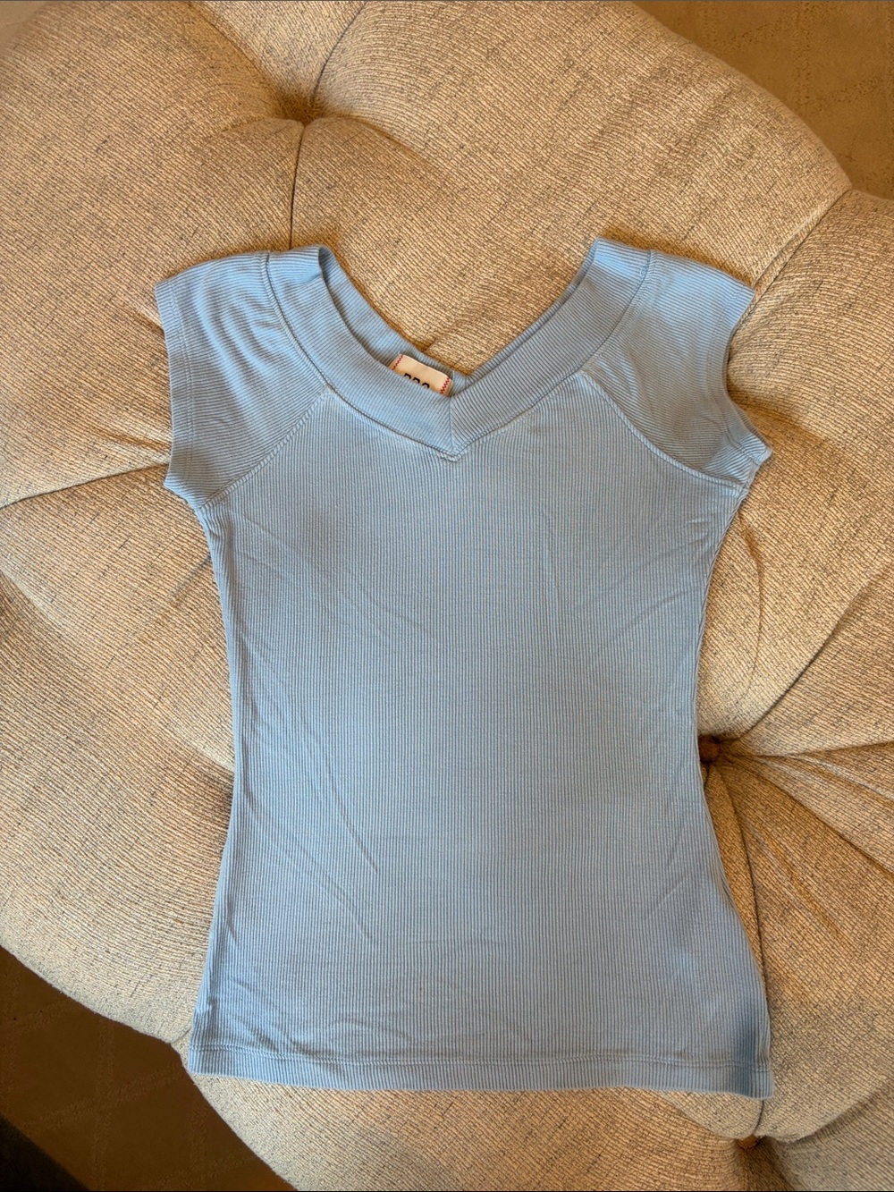 Ribbed V Neck Sleeveless top